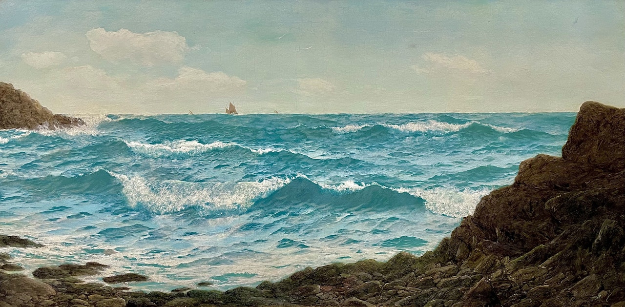 Breakers on the Cornish Coast by David James