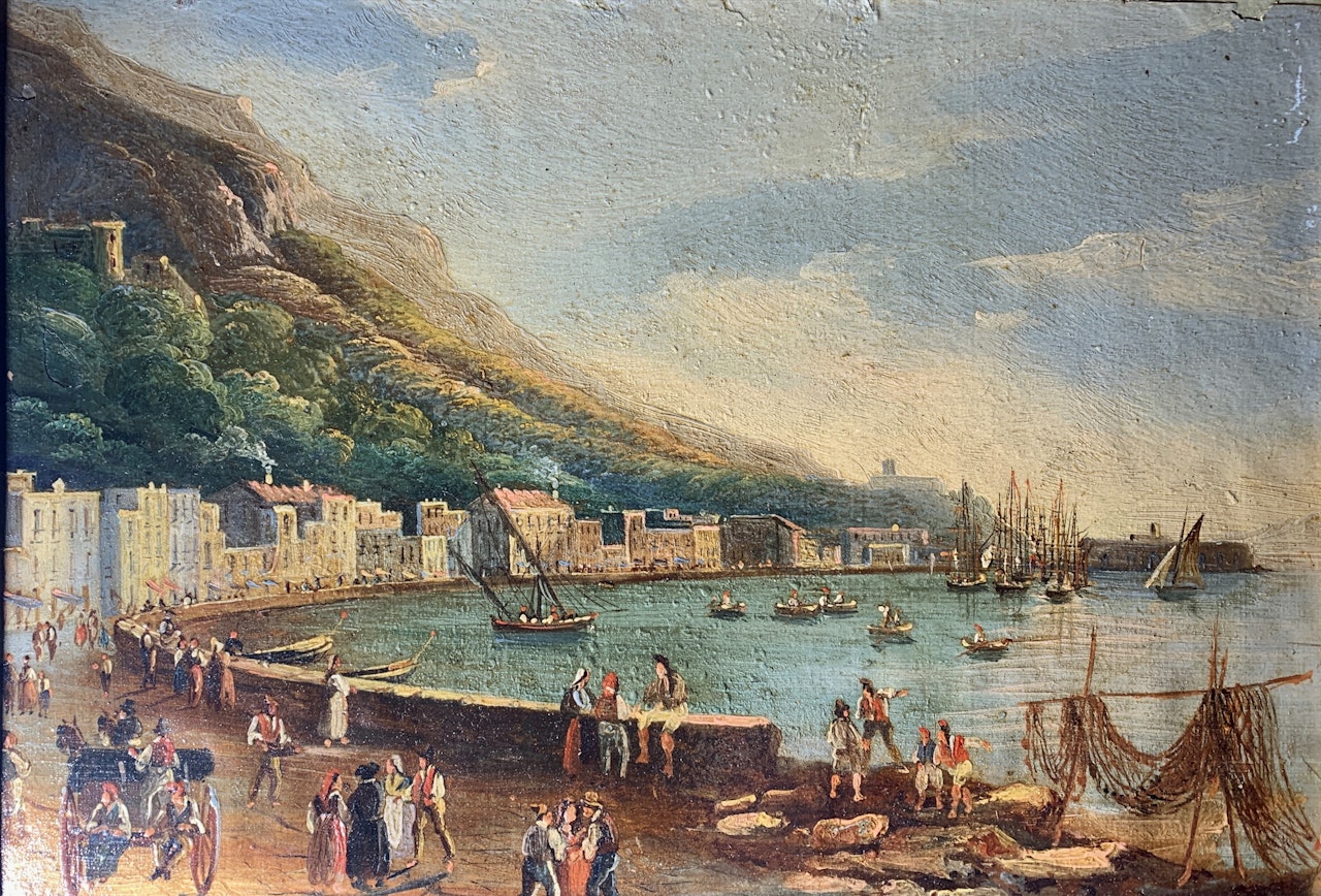 A Pair of Coastal Scenes by Neapolitan School