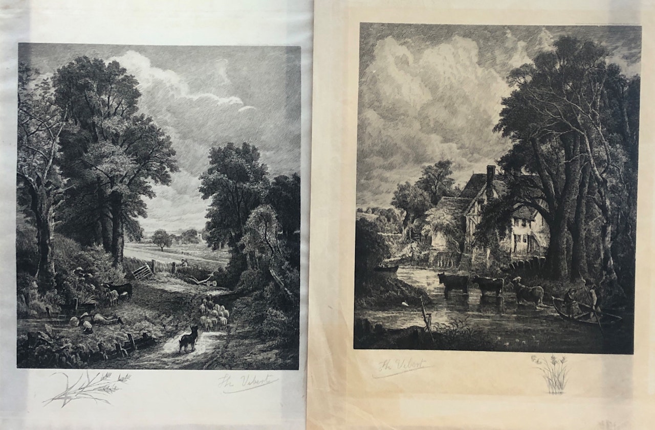 A pair of Rustic Rural Scenes by English School