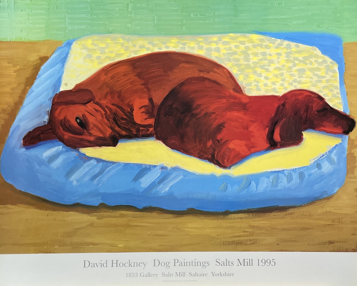 Dog Paintings at Salts Mill 1853 Gallery by David Hockney