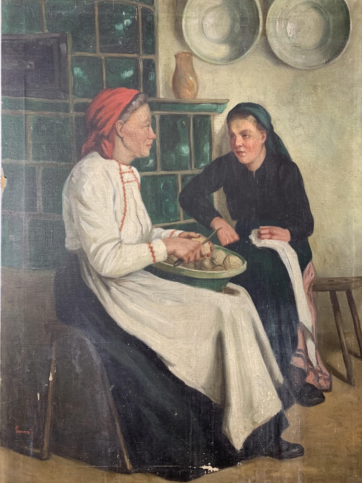Preparing Vegetables by Italian School