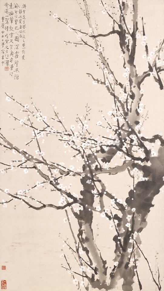 White Plum Blossoms by Xu Beihong