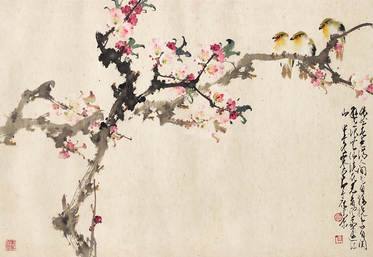 Birds by Peach Blossoms by Zhao Shao'ang