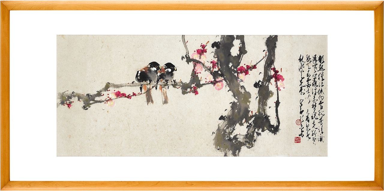 Birds by Red Plum Blossoms by Zhao Shao'ang
