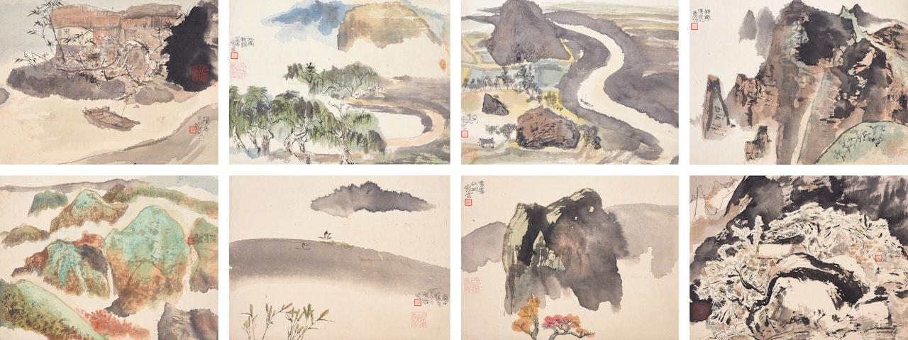 Landscapes of Four Seasons by Cheng Shifa