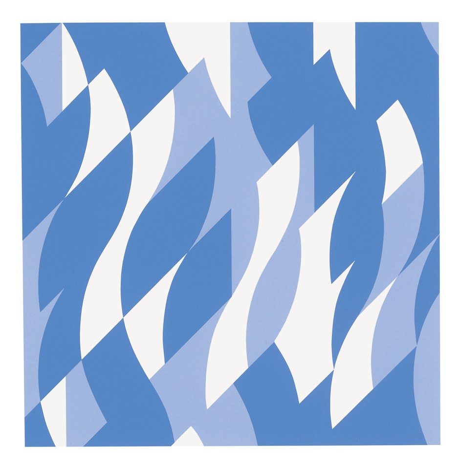 Two Blues by Bridget Riley