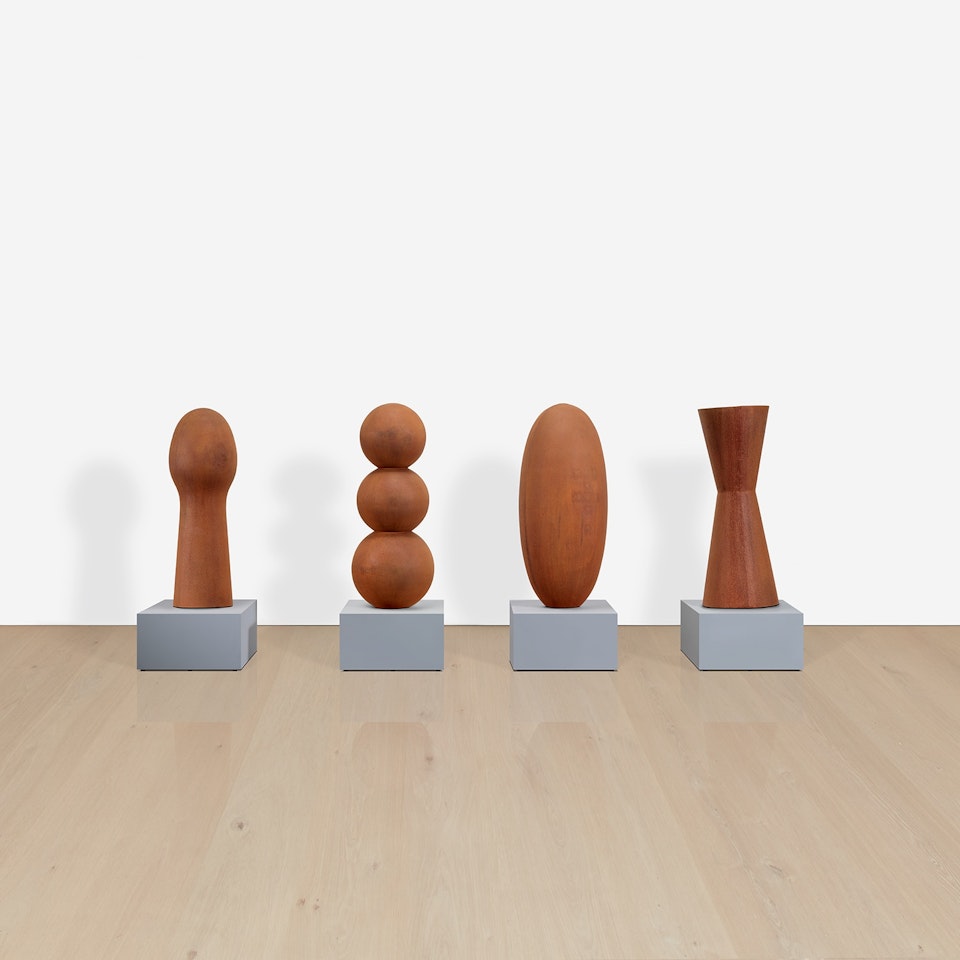 Peckham Bollards (Peg, Snowman, Penis and Oval) by Antony Gormley