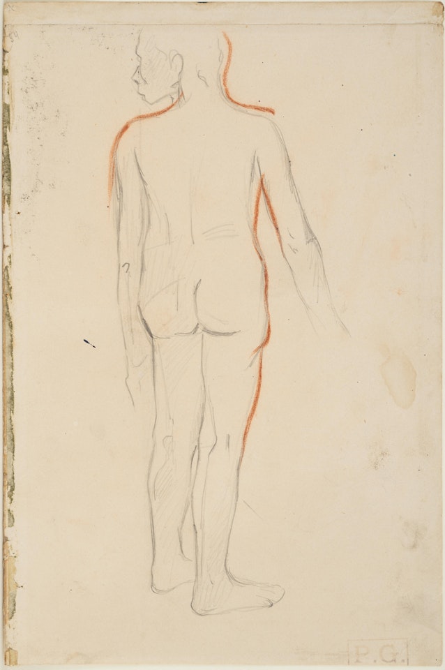 Étude pour "Deux femmes tahitiennes nues sur la plage" (recto); Études (verso) by Paul Gauguin