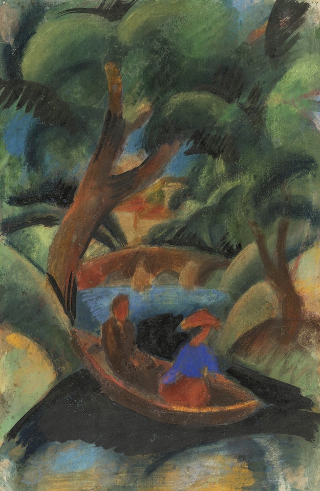 Paar im Nachen by August Macke