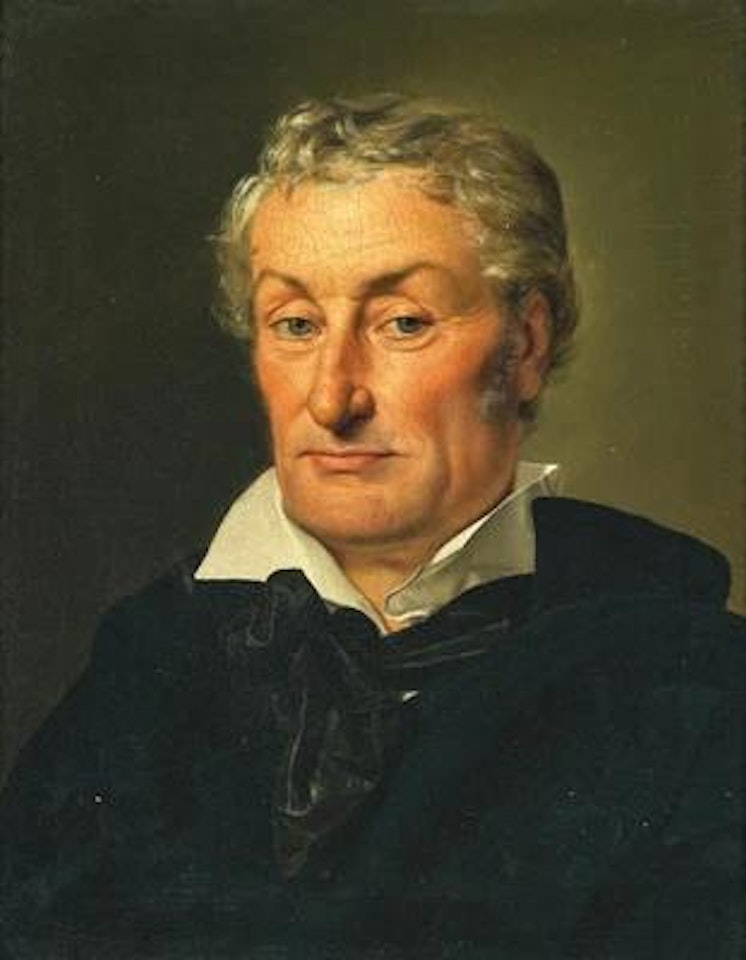 Portrait of a Gentleman with Wavy White Hair by Ferdinand Georg Waldmüller