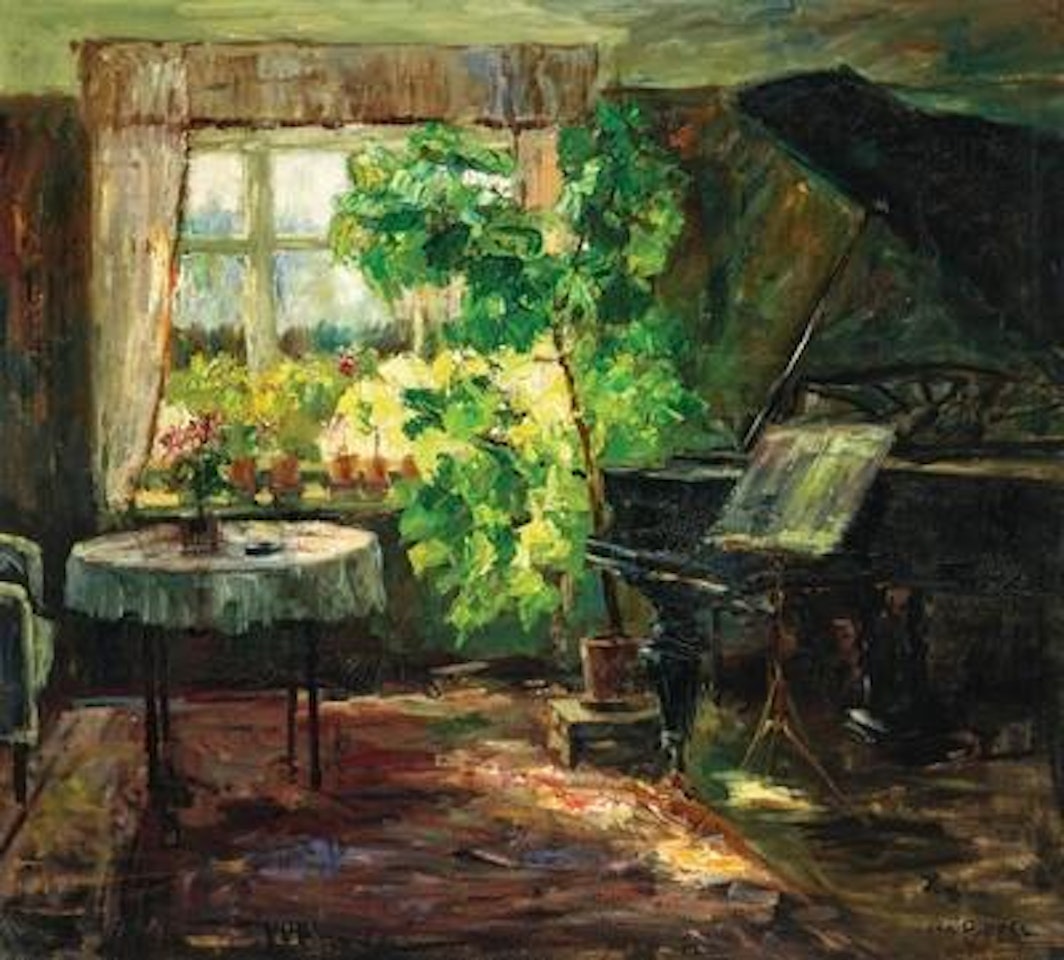 “Meine Zimmerlinde. Wohnzimmer des Künstlers”, (The Artist´s Living Room) by Otto Pippel