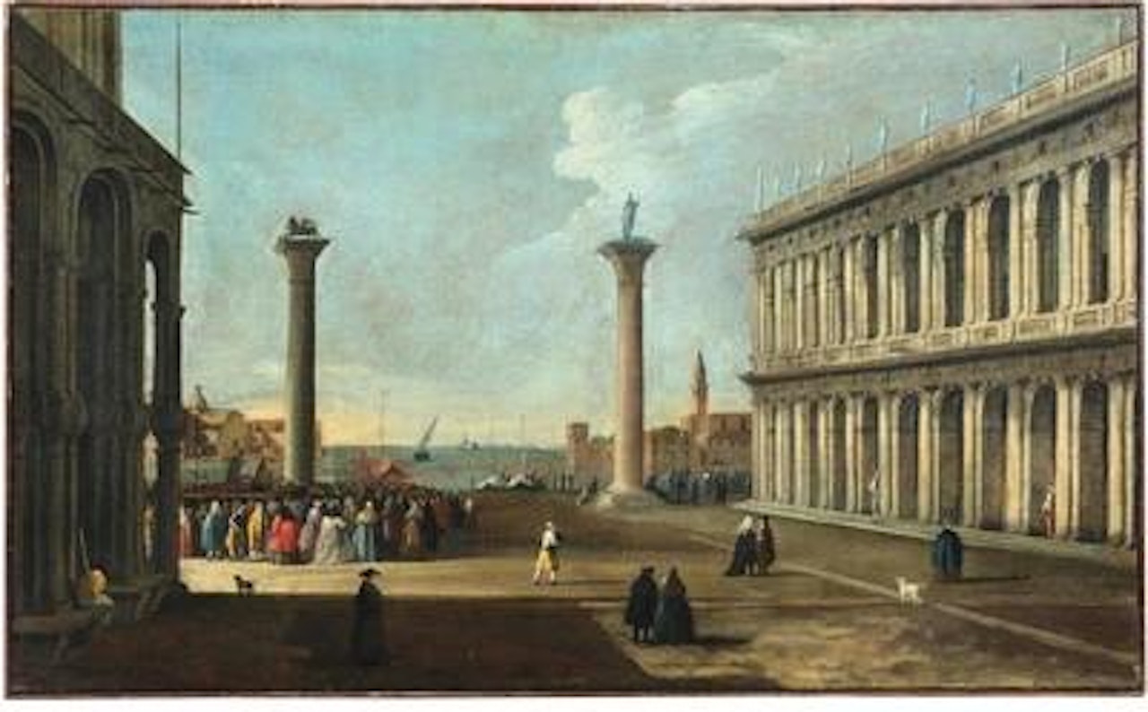 The Piazzetta looking south, Venice by Venetian School