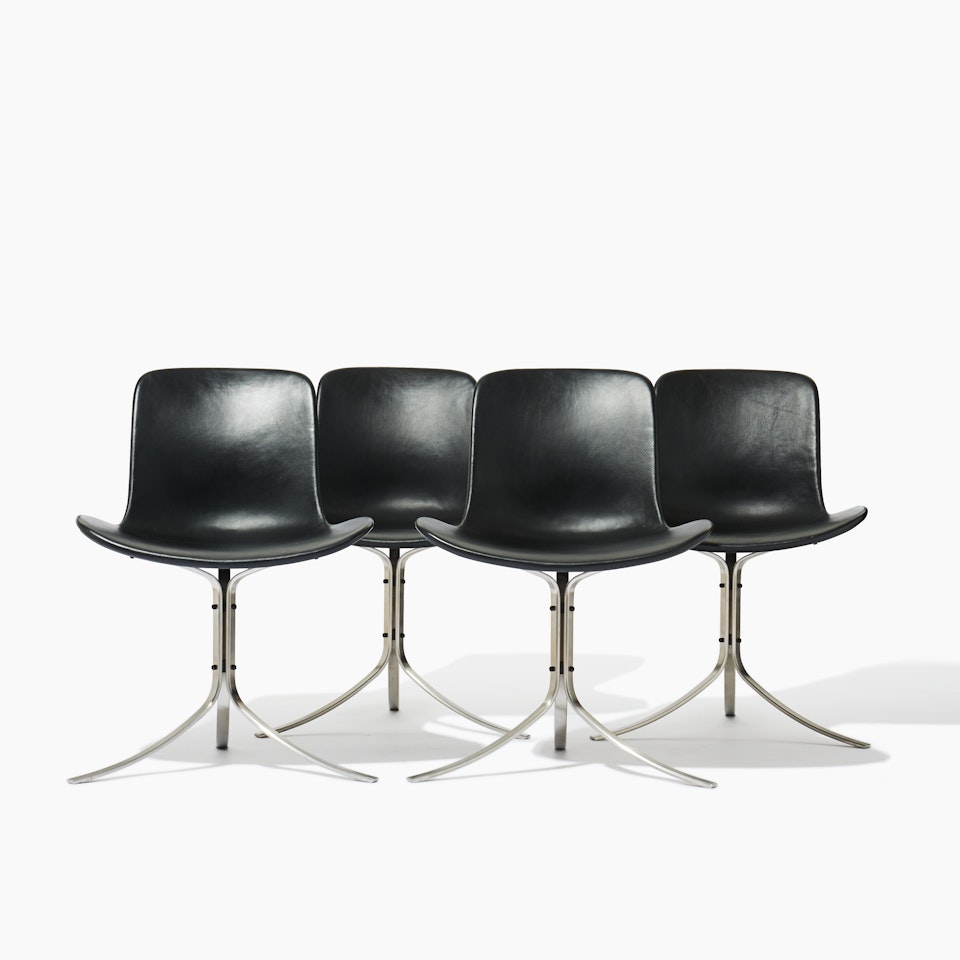 A set of four Poul Kjærholm "PK 9" chairs by Poul Kjaerholm