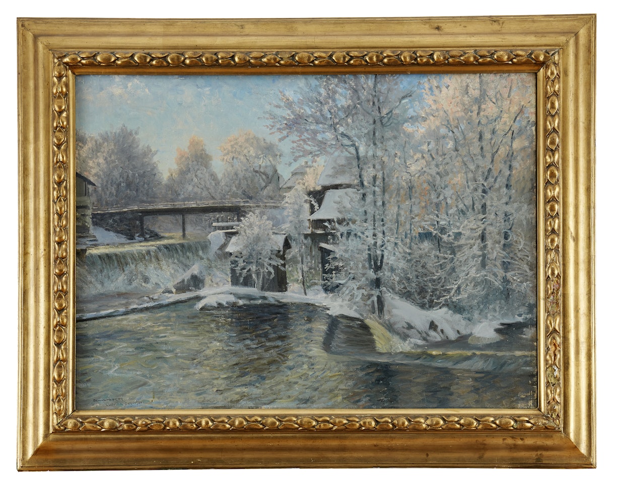 Winter motif from Ludvika mill by Anshelm Schultzberg