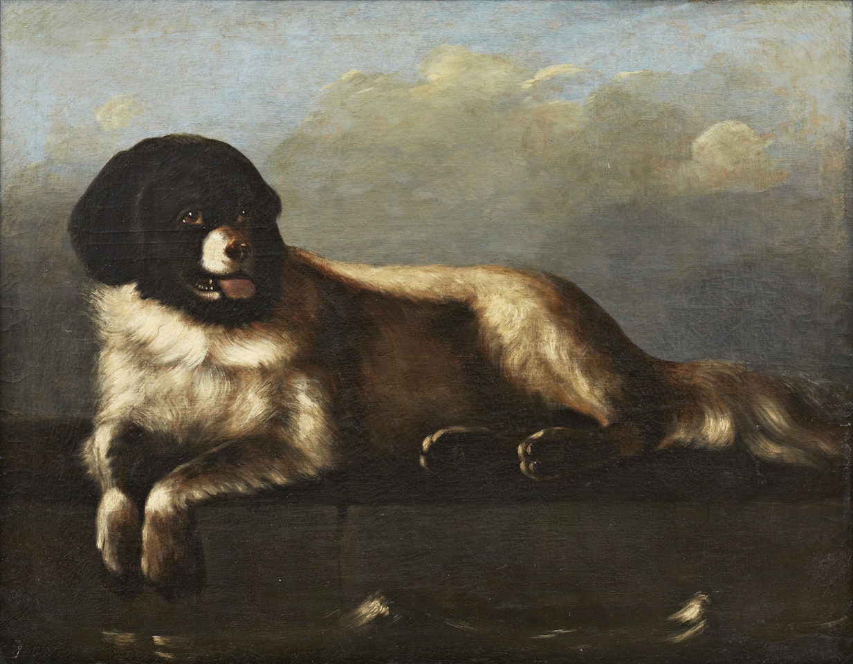 Lying dog by English School