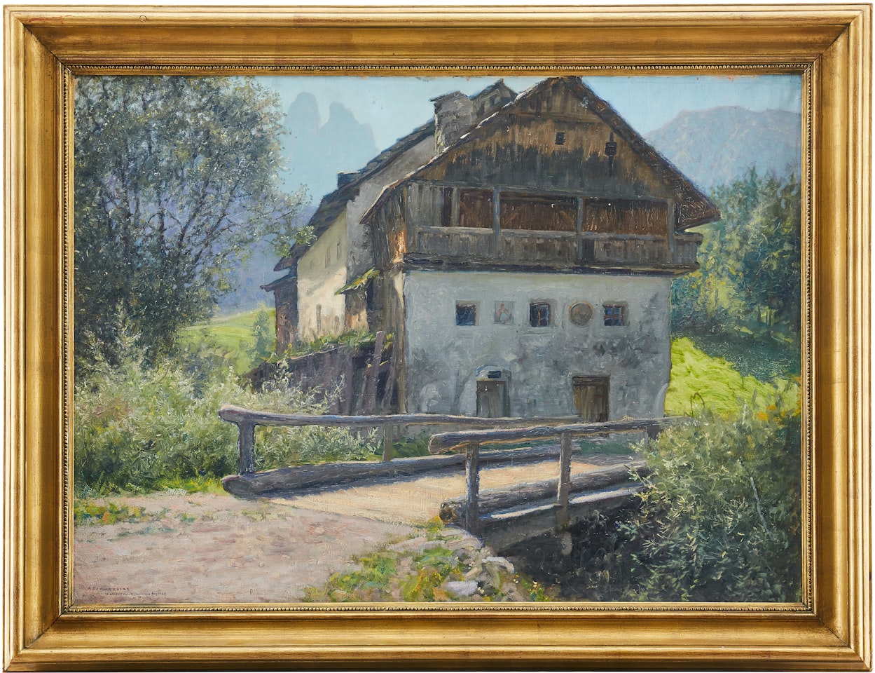 "Old mill house Villnössthal, motif from South Tyrol" by Anshelm Schultzberg