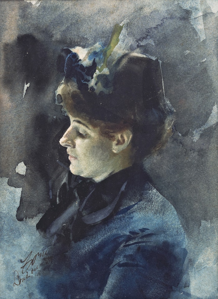 "Lady in Blue" by Anders Zorn