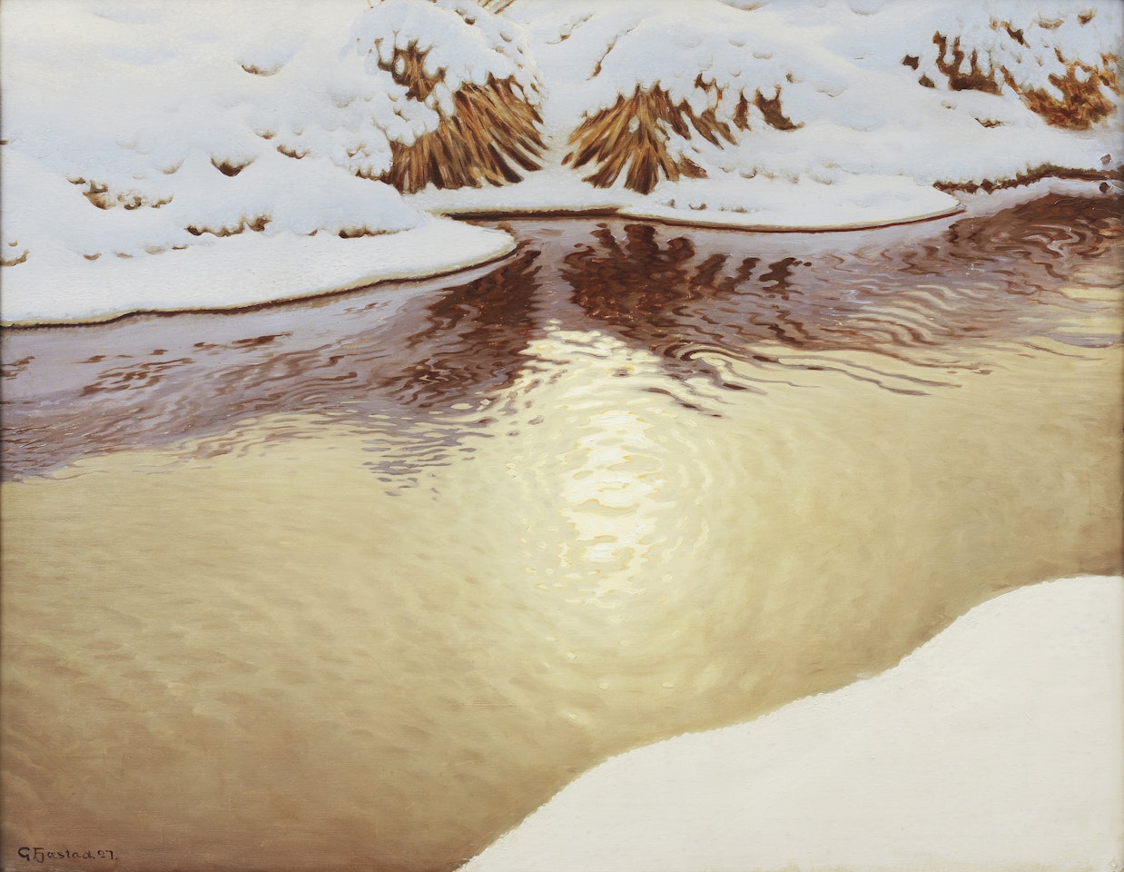 Landscape by Gustaf Fjaestad