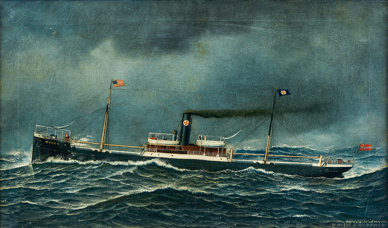 The Norwegian steamer “Ydun” by Antonio Jacobsen