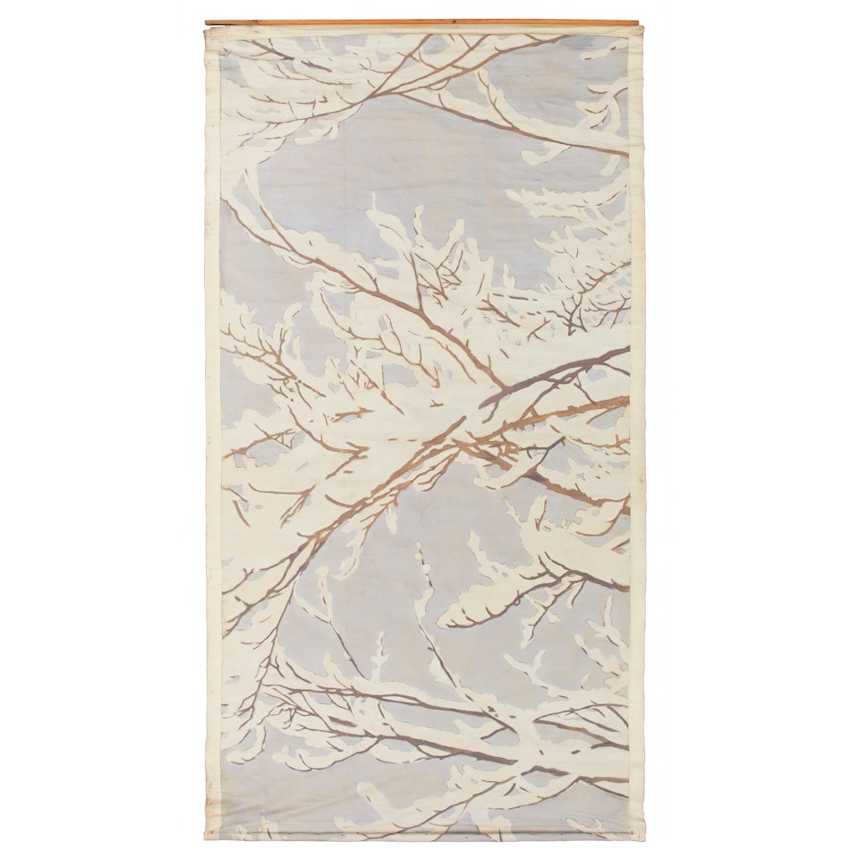 Branches in snow by Gustaf Fjaestad