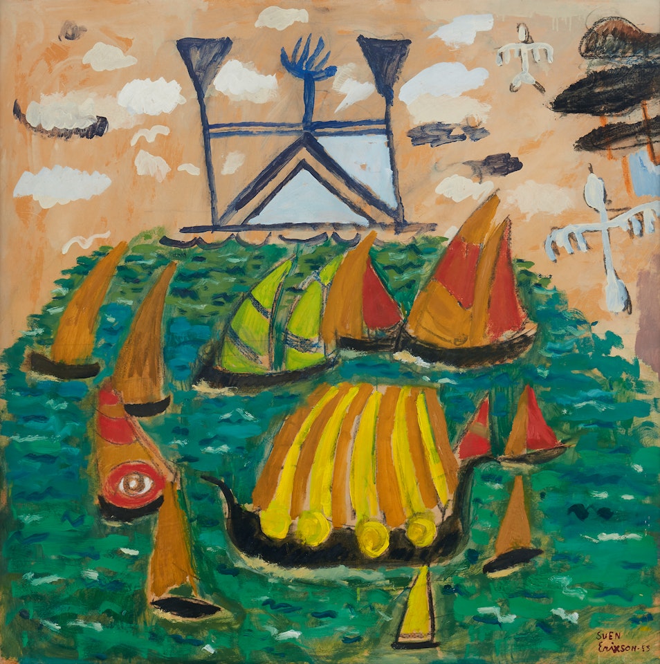 Composition with boats by Sven Erixson
