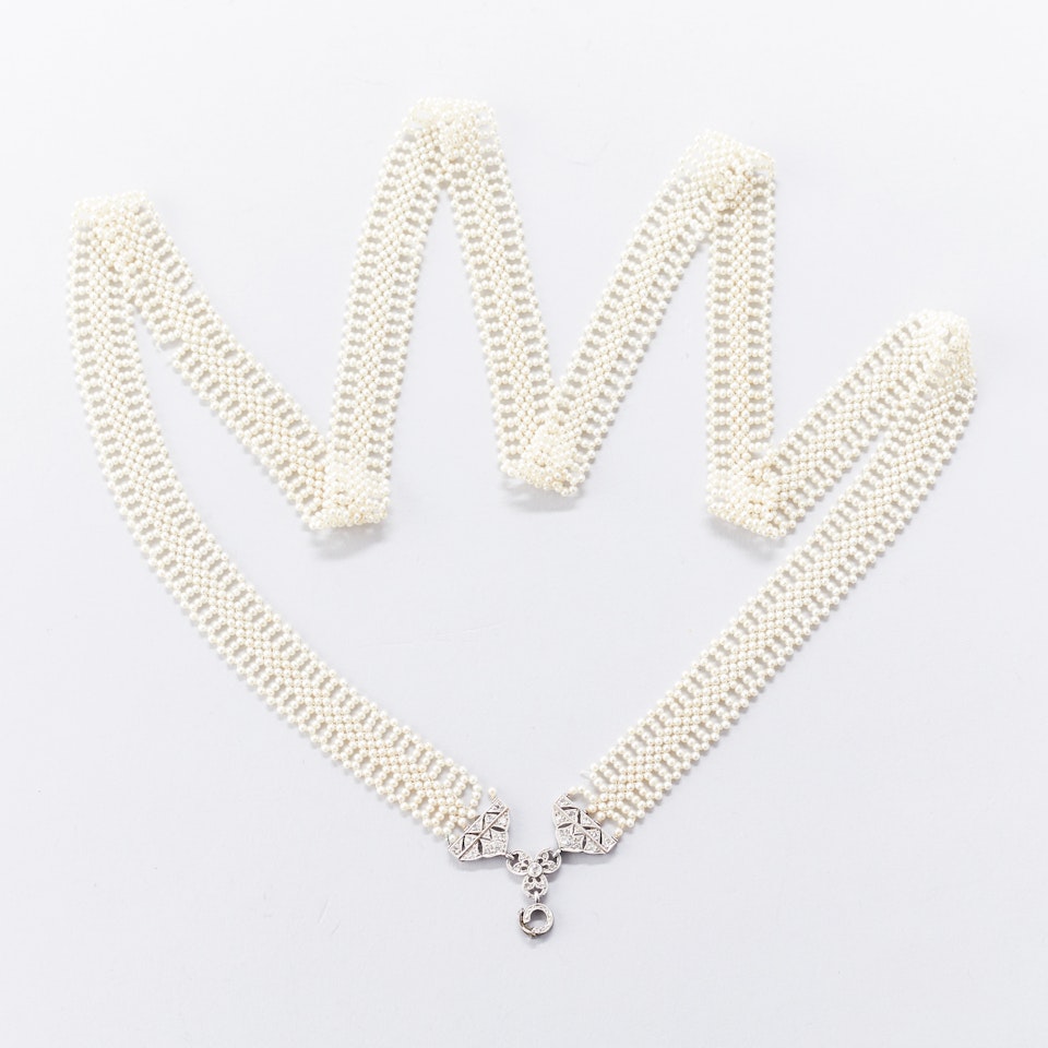 Soutoire Braided oriental seed beads by Unknown Jewelry Maker