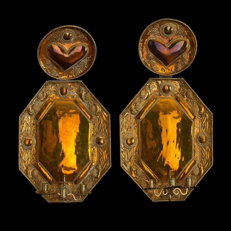 Light plates, a pair by Unknown (Baroque style)