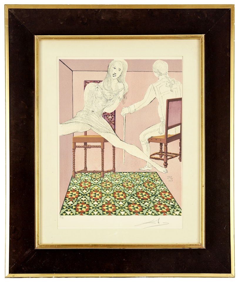 "Marianne and the Chevalier" from the suite "Three Plays by the Marquis de Sade" by Salvador Dali