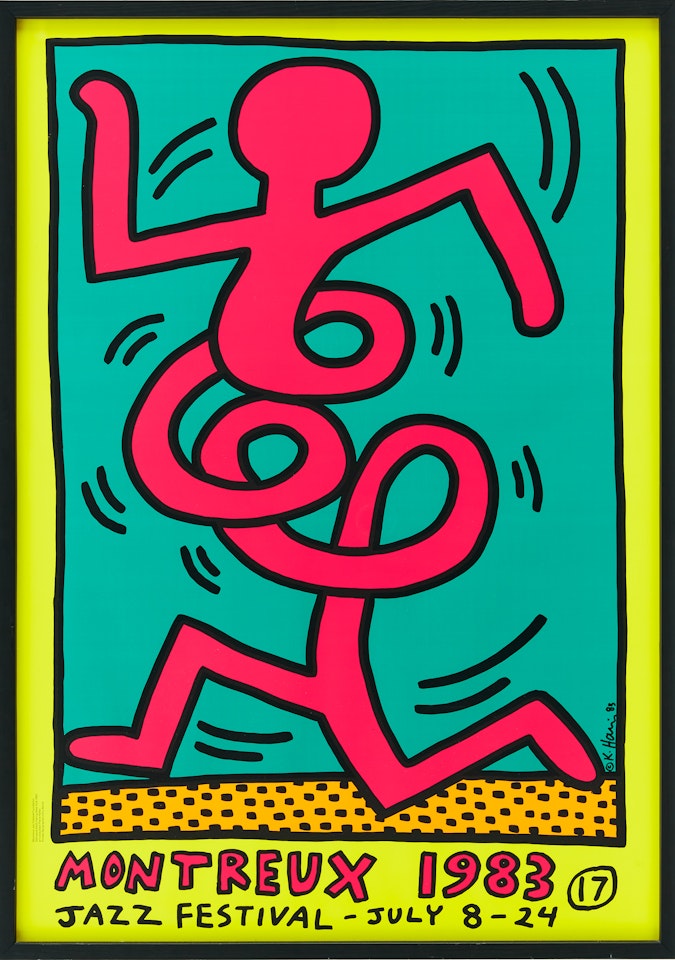 "Montreux Jazz Festival 1983" by Keith Haring