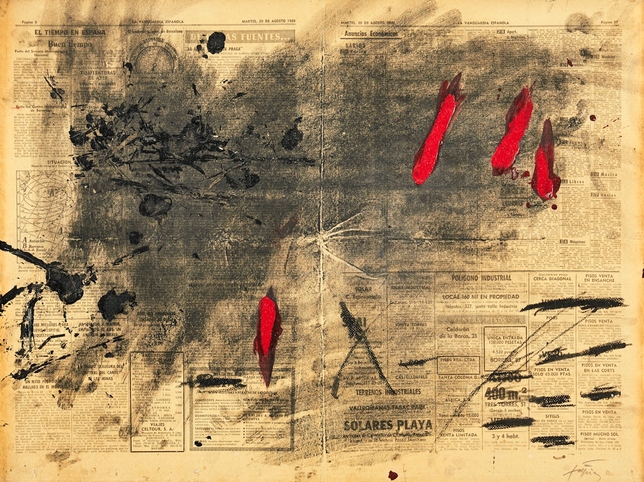 Untitled - N° 9 from ”Nocturn Matinal” by Antoni Tapies