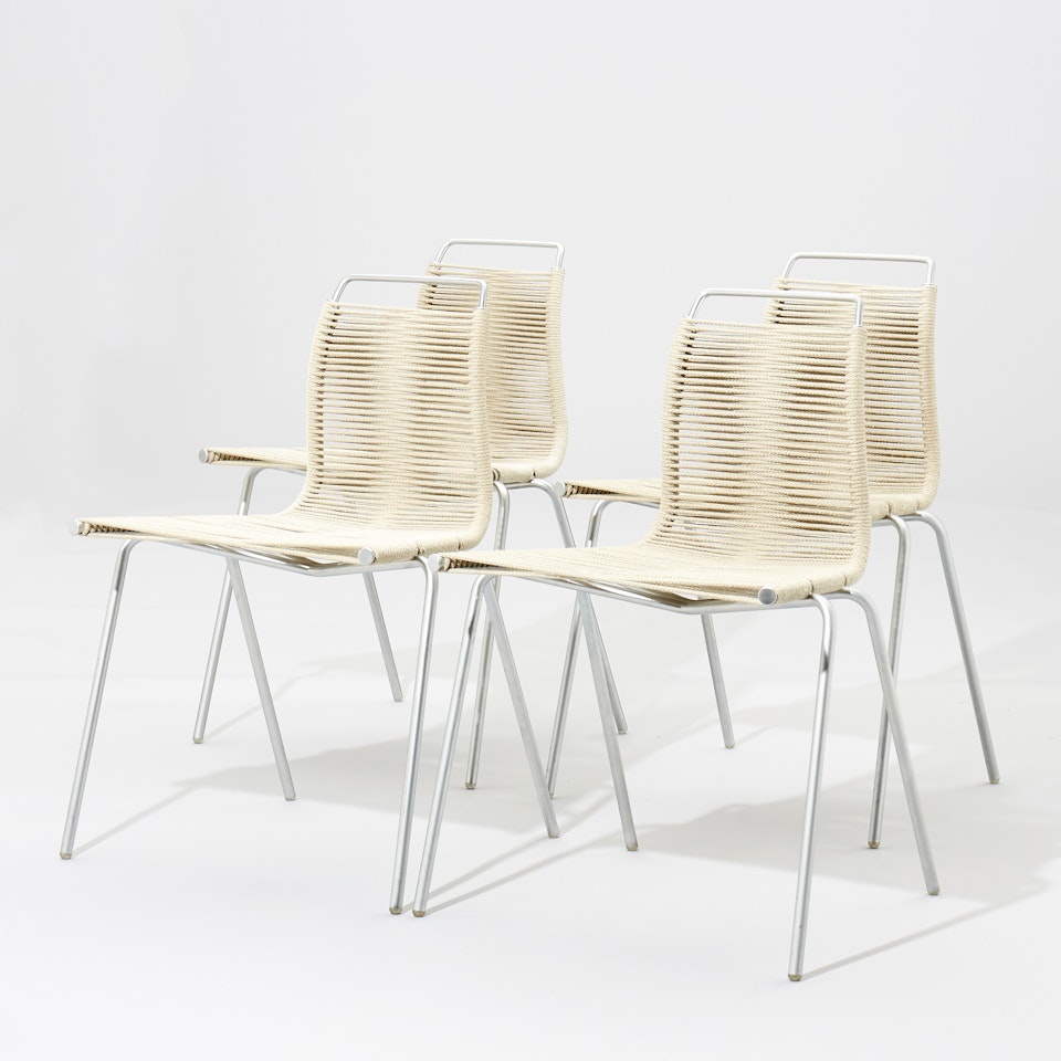 Chairs, four pieces by Poul Kjaerholm