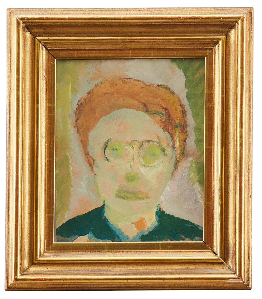 Portrait depicting man in glasses by Ragnar Sandberg