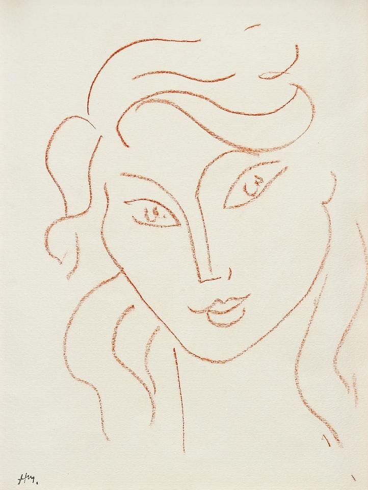 Portrait de femme - study for ”Les Fleurs du Mal” by Henri Matisse