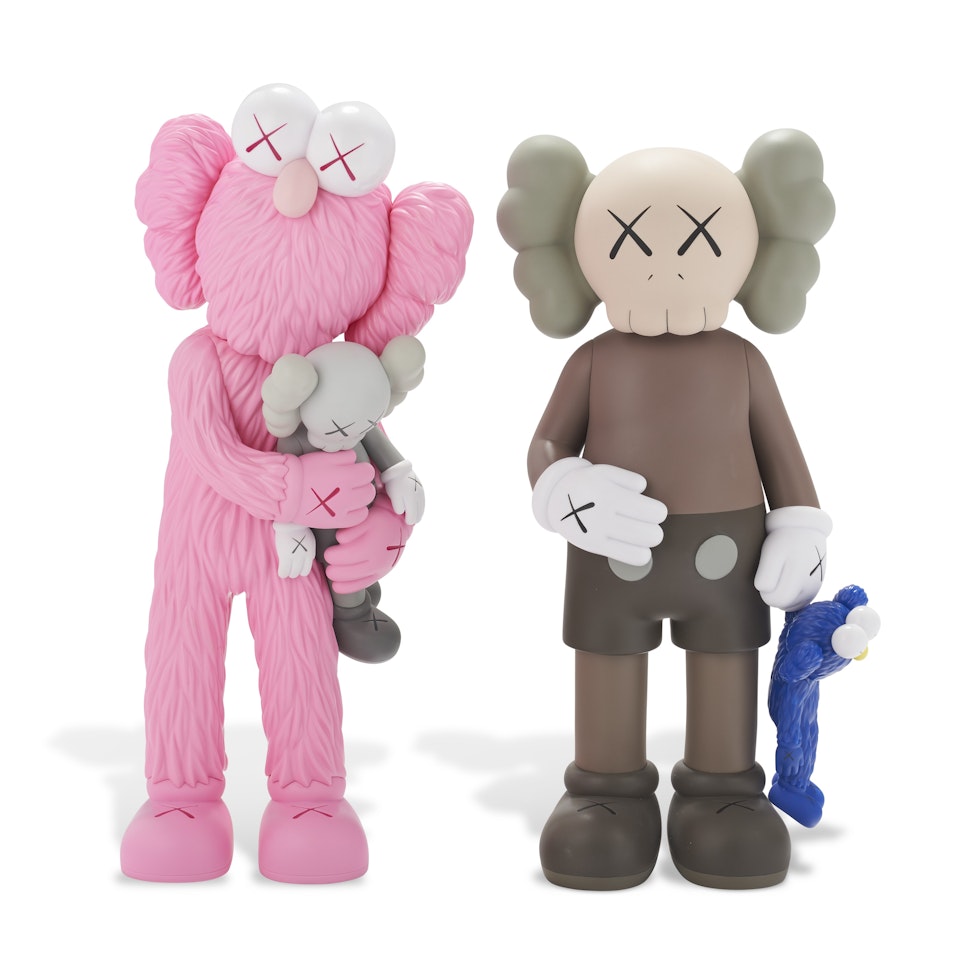 TAKE (PINK) and SHARE (BROWN) by Kaws
