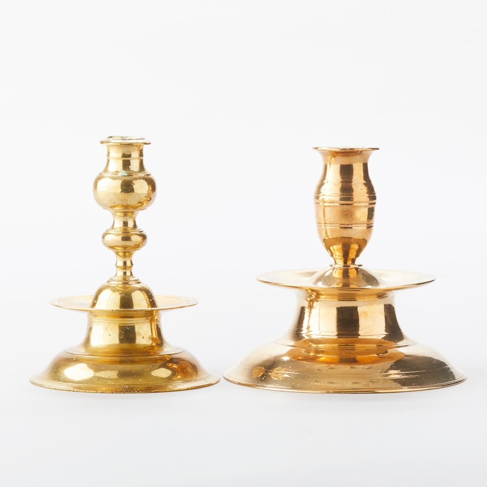 Candlesticks, two pieces by Unknown (Baroque style)
