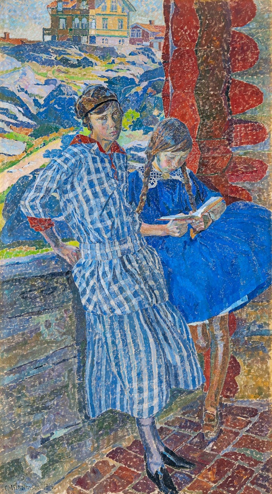 "Girls on the porch - Fourteen-year-olds" by Carl Wilhelmson
