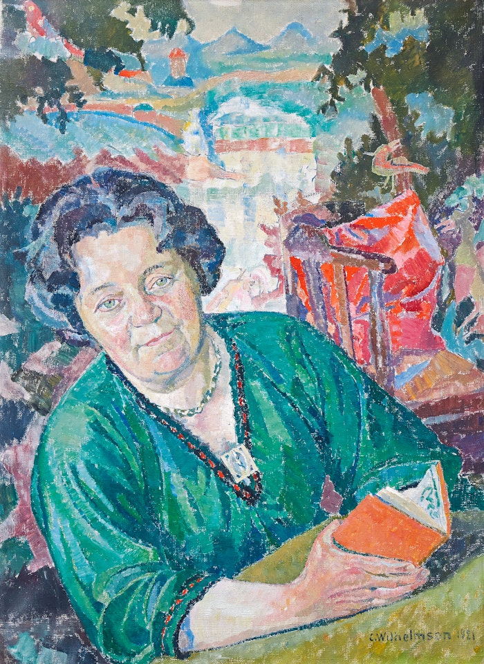 Anna Dahlström in the Versailles room by Carl Wilhelmson