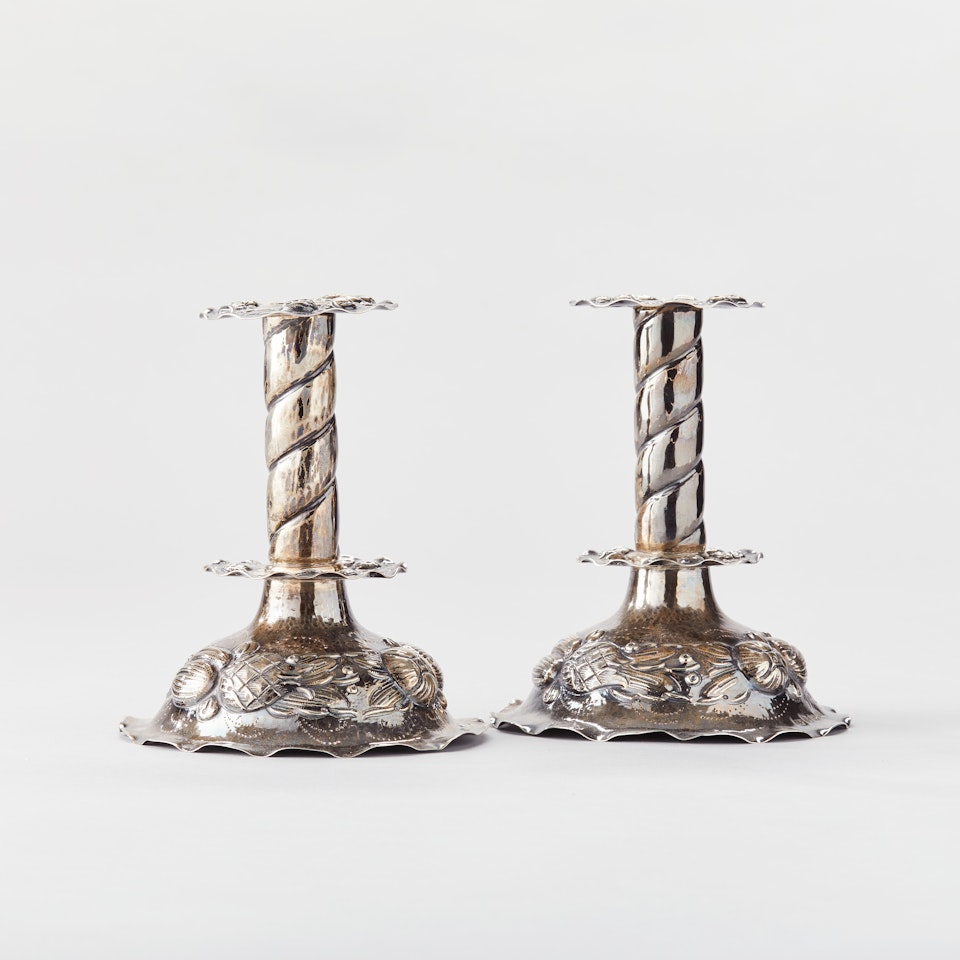 Candlesticks, a pair by Unknown (Baroque style)