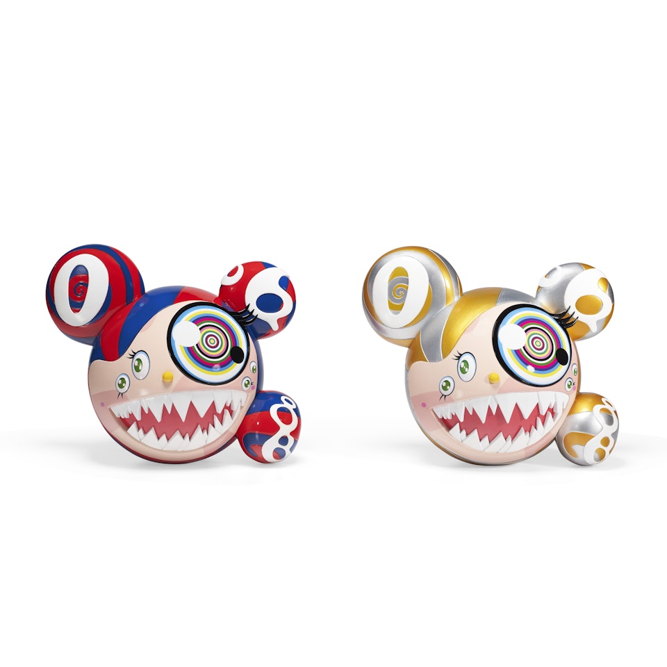 ComplexCon Mr. DOB Red/Blue and ComplexCon Mr. DOB Gold by Takashi Murakami