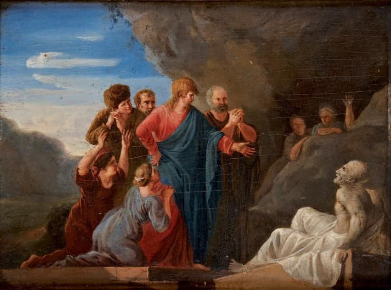 The resurrection of Lazarus by French School