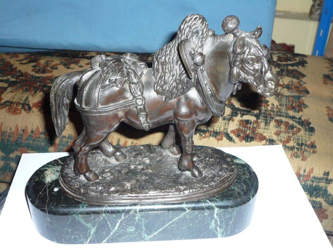 "Harnessed horse" by French School