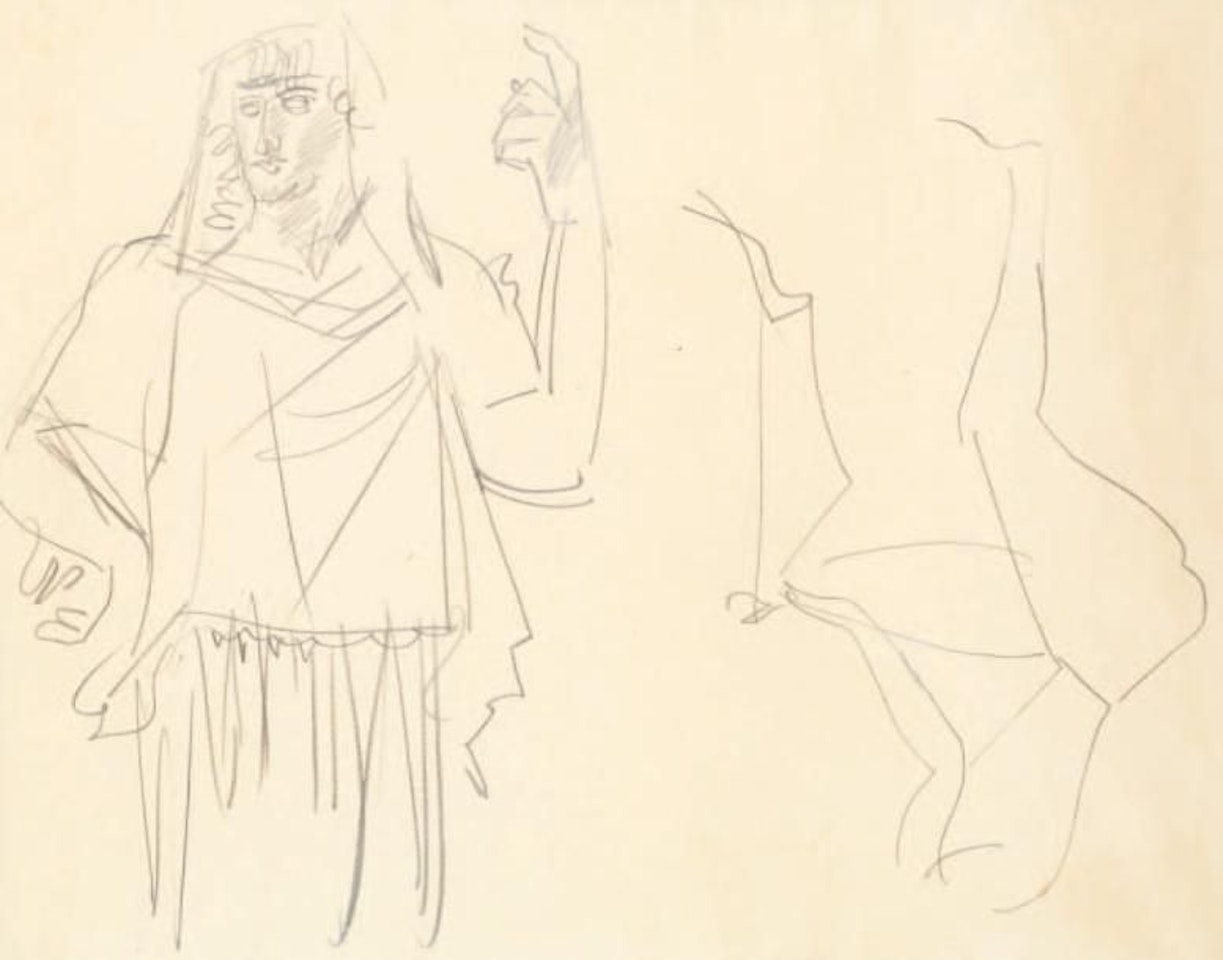 Study of characters by Jean Dufy