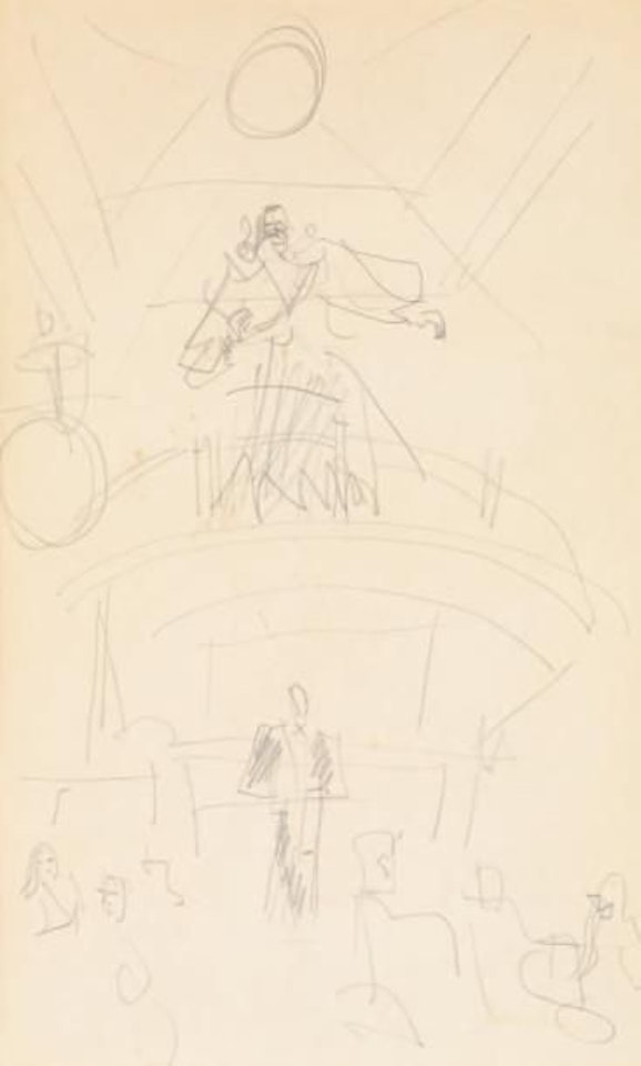 Study of characters by Jean Dufy