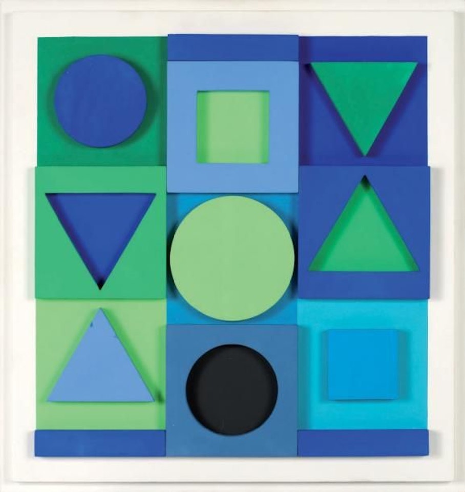 Zaphir positive edition sculpture by Victor Vasarely