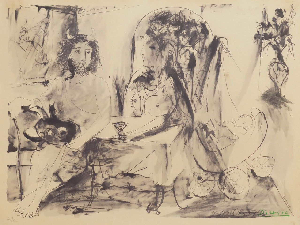 Artist and Model by Pablo Picasso