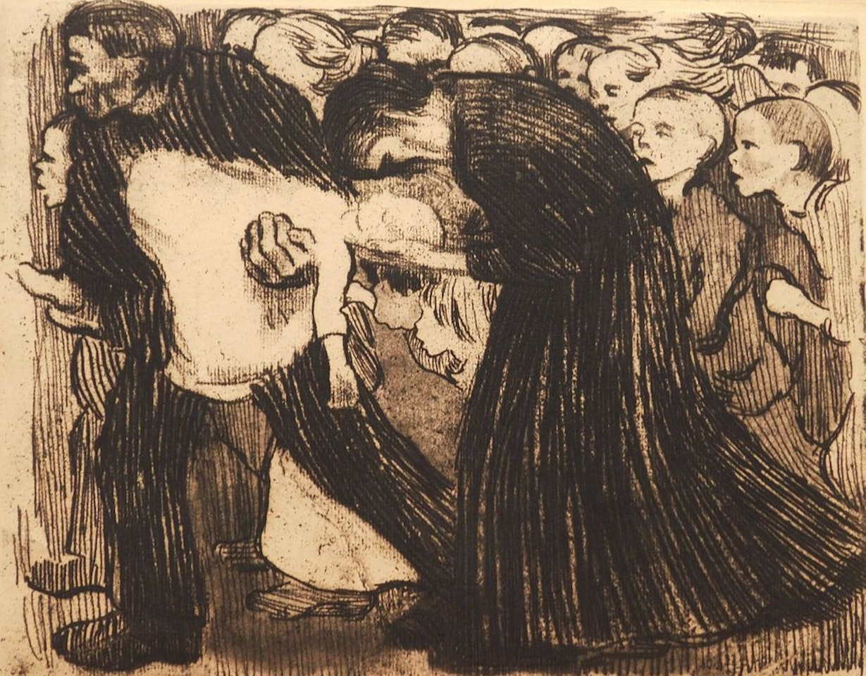 "Uberfahren (Klipstein 104 IV) by Kathe Kollwitz