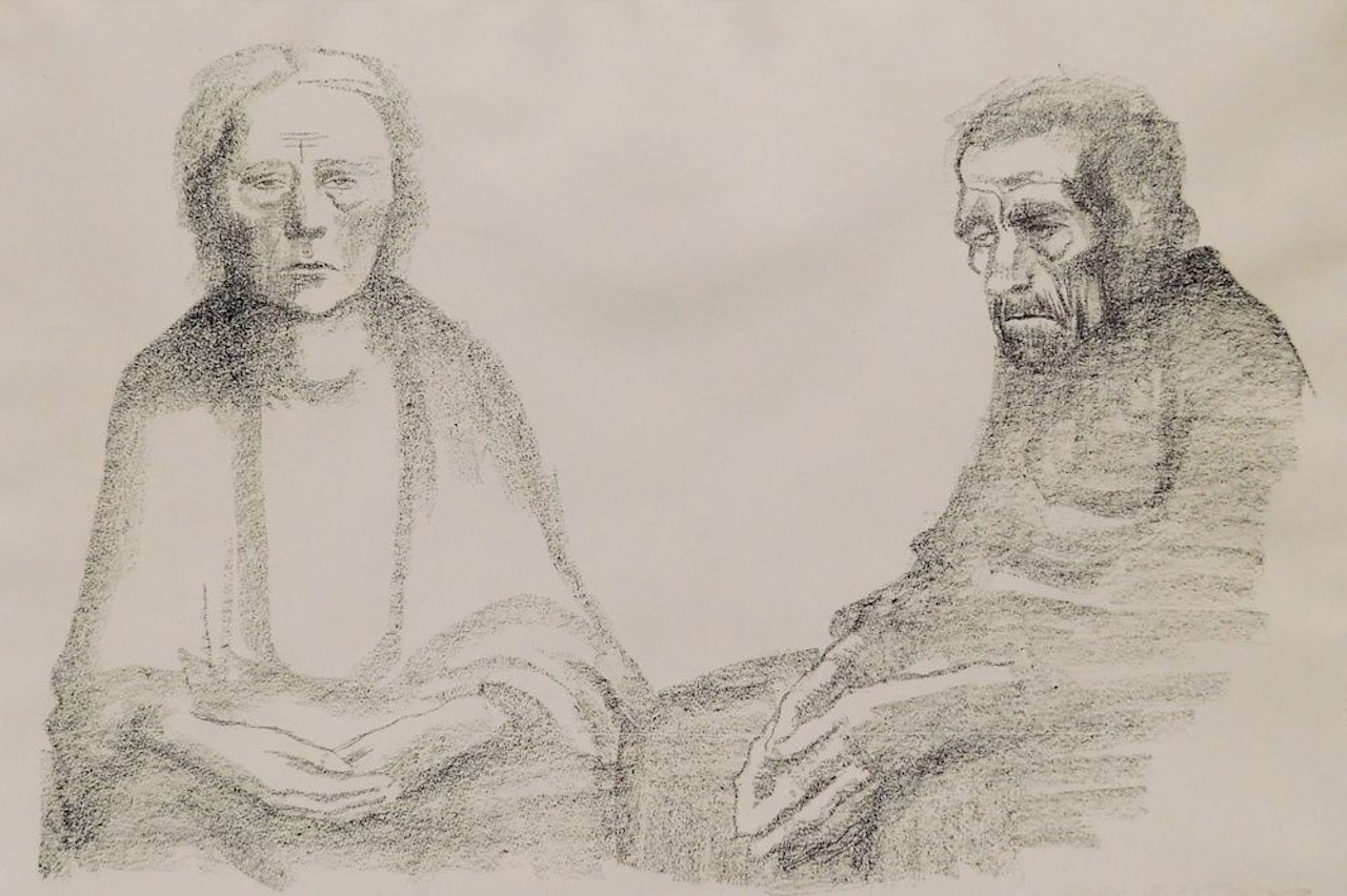 "Die Eltern Der Kunstlerin" (Klipstein 126) by Kathe Kollwitz