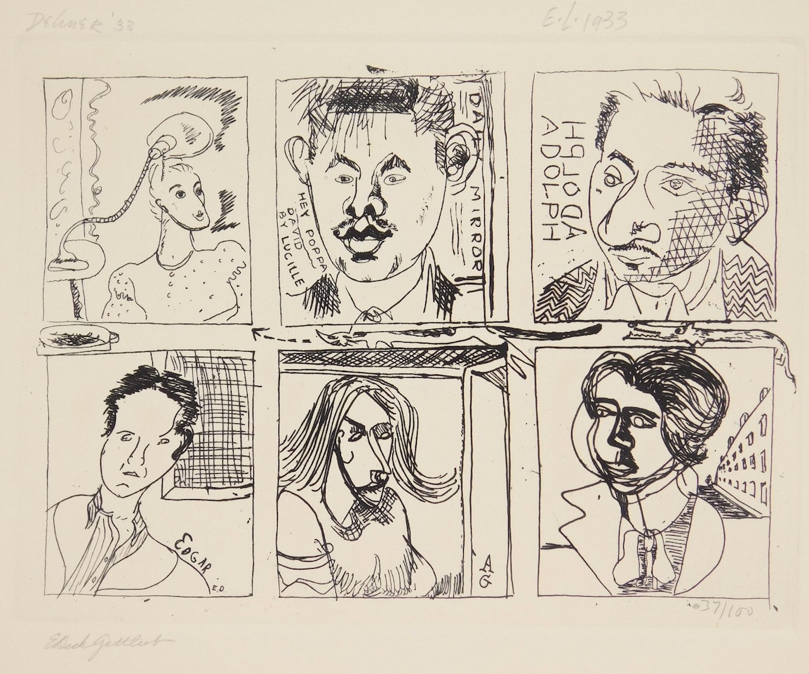 Portraits of Adolph Gottlieb, Esther D. Gottlieb, Edgar Levy, Lucille C. Levy, David Smith and Dorothy Dehner by Various Artists