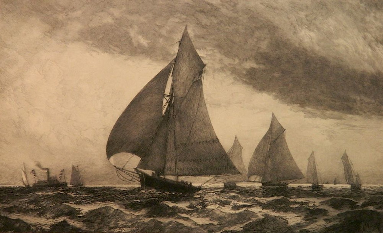 "Boats" (Gilcrease 74 iii/III) by Thomas Moran