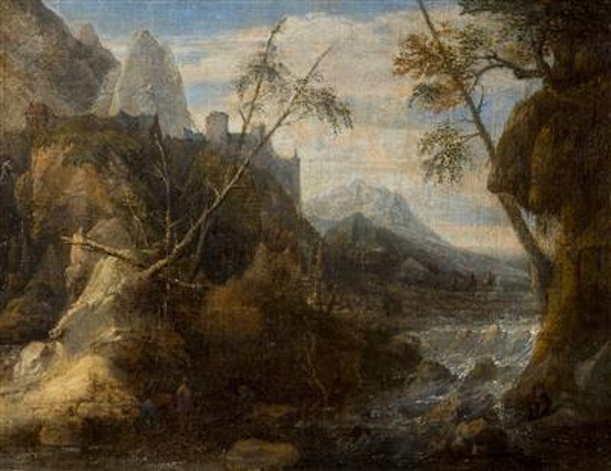 Rocky Landscape with a Mountain Creek by Joos de Momper the Younger